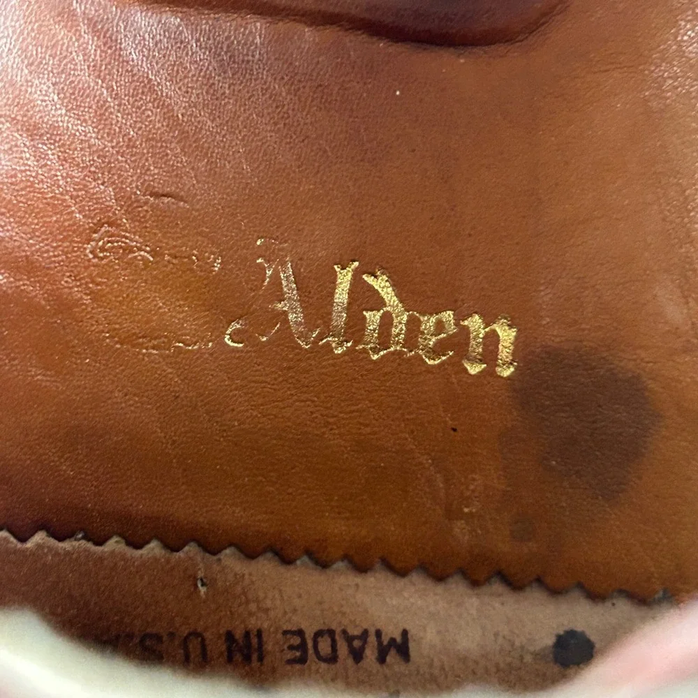 Alden Mens Burgundy Leather Oxford Dress Shoes Made in USA Size 9 A/C